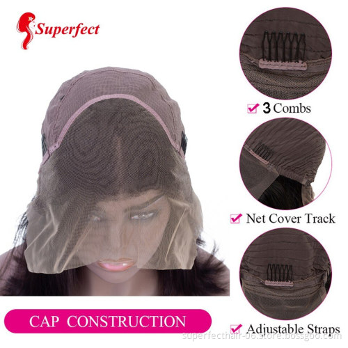 Wholesale Short Bob Wig Human Hair Lace Frontal Wig Color #27 Natural Hair Line Thick Human Hair Wig For Black Women